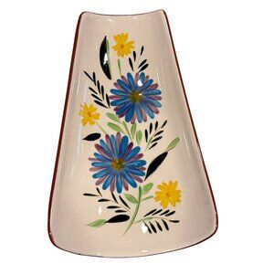 STANGL Country Garden PLATTER Serving Bread Bowl Dish Footed Curved Tapered